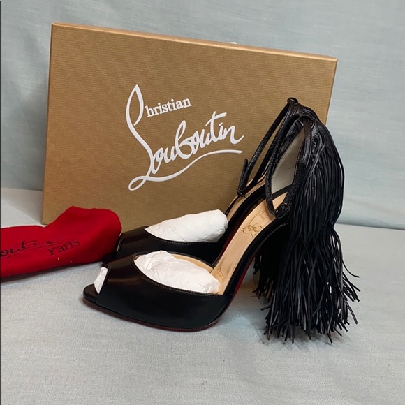 HOST PICK Christian Louboutin Otrot Fringed sandal Size 37 - Picture 5 of 8